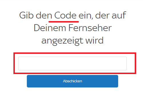 Sky X Code eingeben